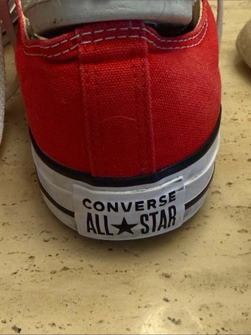 Converse Red Low Top Canvas Sneakers